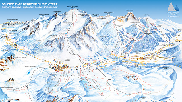 Passo Tonale Piste Map